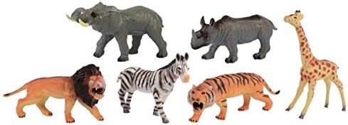 Constructive Playthings TNZ-82 Soft Touch Wild Animals - Set of 6 Realistically Detailed Animal Toys for Kids, Grade: Kindergarten to 3, Age: 22" Height, 5.25" Wide, 15.75" Length