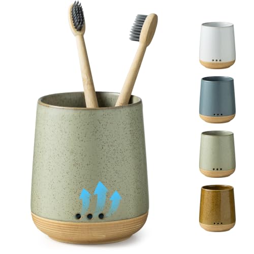 Ceramic Toothbrush and Toothpaste Holder