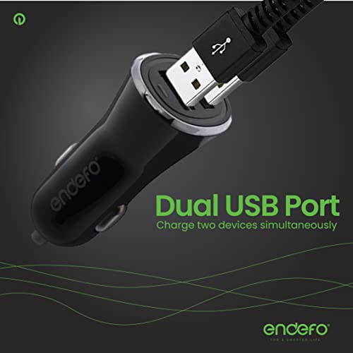 Image of 2.4A Dual USB for Car Charger, Tablets, Black