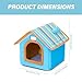 QCdeSoulBLV Dog Playhouse, Dog House Warm and Comfortable Doghouse Indoors, Removable and Washable Anti-Slip Waterproof Playhouse Doggie Bed for Small Cat Pet Lovers