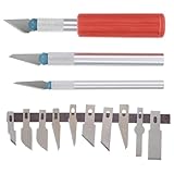 TEHAUX 13 Stück Schnitzmesser aus Langlebigem Material Blau mit Austauschbaren Klingen Präzises Gravur und Schneidwerkzeug für 3d druckmodelle Kunstwerke und Holzhandwerk
