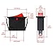 Heschen Interruptor basculante SPST 3 terminales luz roja 16A 250VAC 5Pack