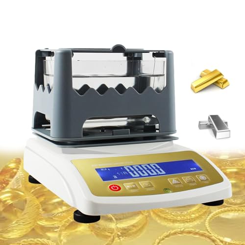 Medidor digital de densidad de oro, probador y detector de pureza, batería recargable, ideal para venta de joyas, reciclaje y procesamiento, herramienta de medición precisa