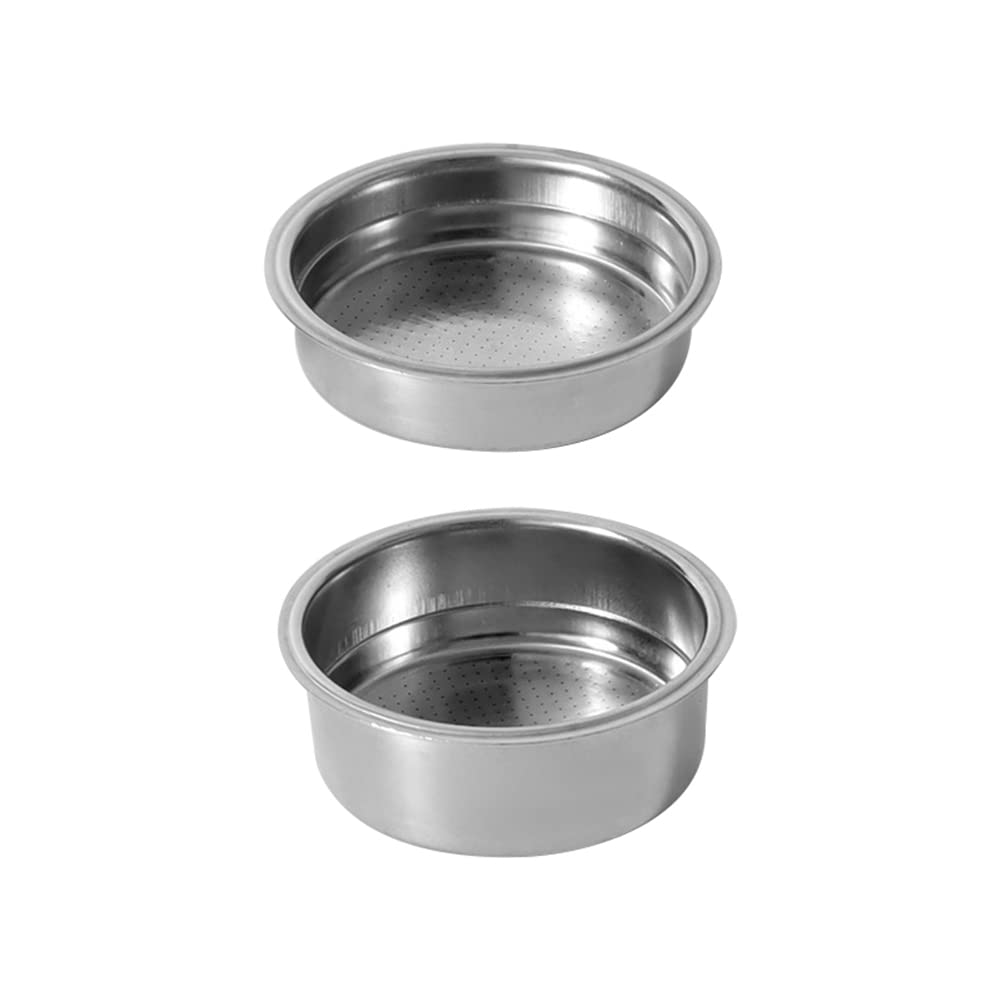CTRLZS 2PCS 51mm Stainless Steel Coffee Machines Pressurized Filter Basket Powder Basket Coffee Bottomless Portafilter Filter