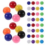 TOBBOMEY 200 Bunte Kunststoff Murmeln 14mm Ersatzspielsteine für Chinesische Dame Pädagogische Spielbälle für Familienspiele Mathematik Farblernspielzeug