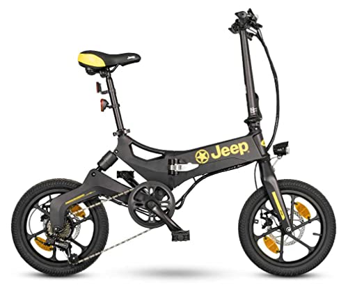 Jeep E-BikesJeep Fold E-Bike FR 6020, 16' Laufräder, 7-Gang Shimano Schaltung, Black