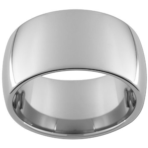 Custom Jewelry 12mm Tungsten Carbide Dome Ring (full and half sizes 5-15)