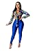 Remelon Womens 2 Piece Outfits Floral Print Jacket Suit Bodycon Pants Sweatsuits