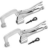 MAXPOWER Bench Clamp 11-inch, Inserta Pliers, Welding Table Mount Locking C-Clamps, Pack of 2