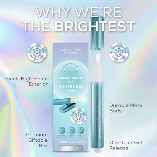 Image of Venus Visage Teeth Whitening Pen (1 Pack) - Effective Teeth Whitening Gel - 10+ Uses - Professional Formula - Mint Flavor - No Sensitivity