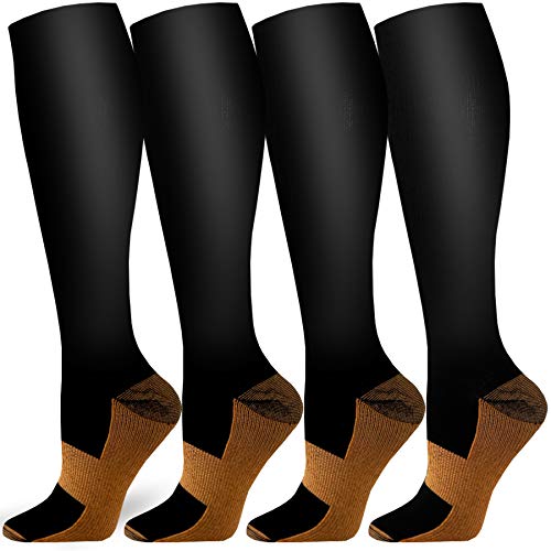 Copper Compression Socks Women & Men 20-30mmgh - Best for Medical, Circulation,Running,Sports,Flight Travel, Pregnancy