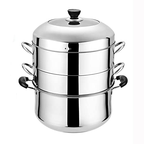 Marmite pour petits pains cuits à la vapeur et poissons entiers en inox 34 cm
