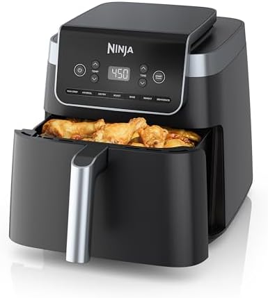 Ninja | Air Fryer Pro XL | 6.5QT Capacity fits up to 9lbs of Wings| 7-in-1 Max Crisp, Broil, Air Fry, Roast, Bake, Reheat & Dehydrate | Dishwasher Saf