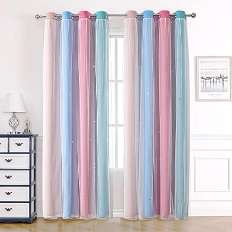 KAHEAUM Blackout Curtains for Nursery Cover