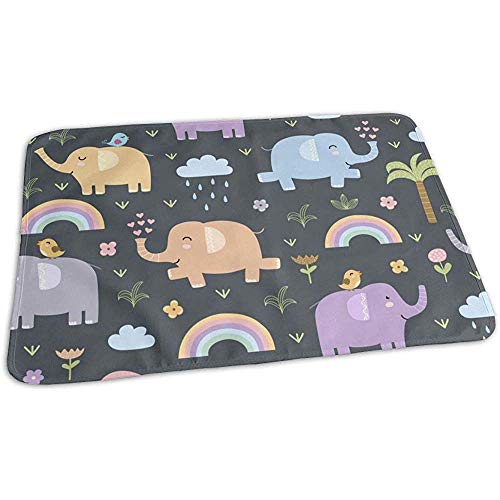 Bebé Cambiador,Patrón De Elefantes Divertidos Alfombrillas Impermeables Para Cambiar Pañales Para El Coche De Cuna Todller 50cmx70cm