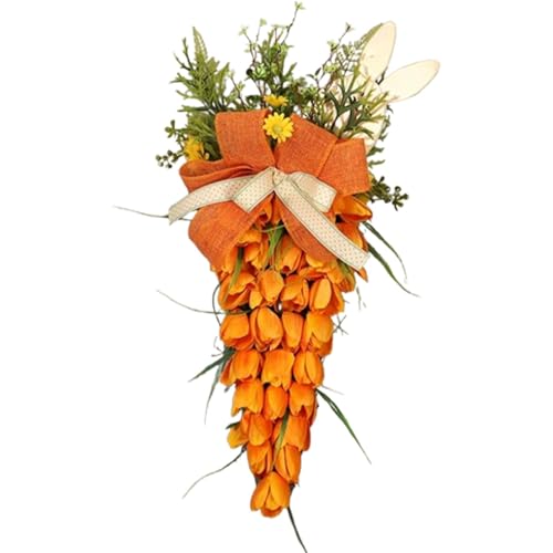 Corona para puerta de Pascua, corona de primavera, decoración de primavera, decoración de puerta, decoración de flores de Pascua, decoración de flores de Pascua, corona de Pascua para la puerta