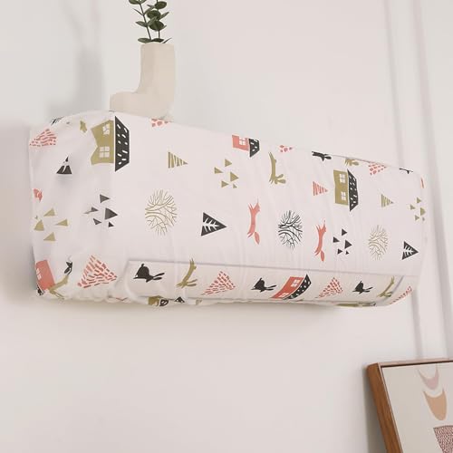 HOKIPO AC Cover for 1 & 1.5 Ton Split AC | Dustproof, Waterproof & Washable Indoor Unit Cover | Decorative Design | Size 97x31x21 cm, Woodland Village...