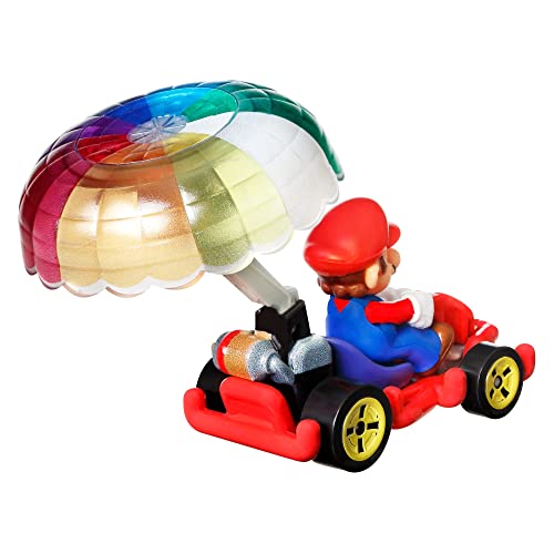 Hot Wheels Mario Kart Mario Pip Frame Parachute Car miniatura 3