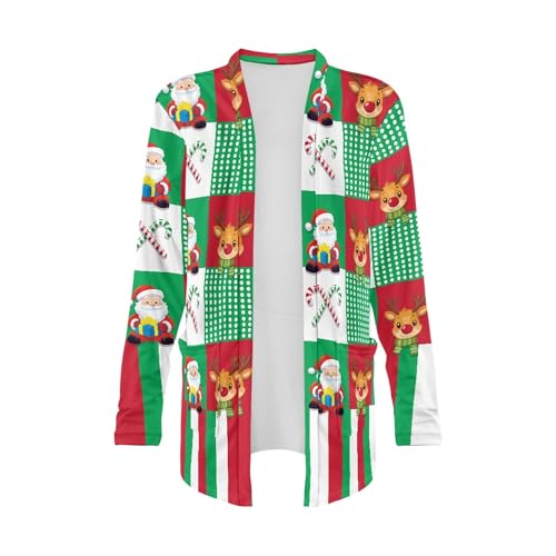 Image of Fall Maple Leaf Cardigan Sweaters for Women Long Sleeve Cardigan Soft Drape Open Front Dusters V-Neck Jackets Dressy