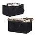 Produktbild Relaxdays 2X Kaminholztasche, faltbar, flexibel, Griff, 27 Liter, Filz, Aufbewahrungskorb, HxBxT: 25 x 25 x 50 cm, modern, schwarz