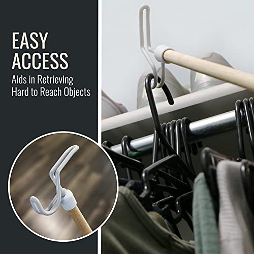 Dmi Dressing Stick Wood With Metal And Vinyl Hooks, Lightweight Dressing Aid For Elderly And Handicapped, Zipper Aid, Tool For Retrieving Items, 27 Inches, Dmi (Pack Of 2) #TOP3