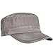 Men's Cotton Flat Top Peaked Baseball Twill Army Military Corps Hat Cap Visor
