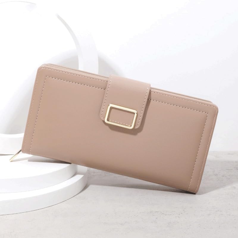 Fashion Women Wallets Long Tri-fold Wallet Purse Leather Female Clutch Card Holder(D)4