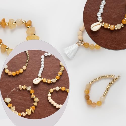 Xylise Jewelry Making Supplies Kit Natural Stone Beads for Irregular Natural Stone with for DIY Craft Bracelet Necklace Earrings for Adults (Topaz) by Xylise - Used condition - Image 5