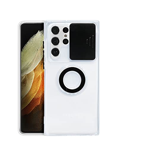 Olycism Funda compatible con Samsung Galaxy S22 Ultra, ultrafina, protección militar contra caídas y golpes, con soporte integrado y protección para la cámara Cover