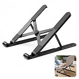 Portable Laptop Stand – Adjustable and Portable Laptop Riser for Comfortable Viewing, Compatible with MacBook,iPad,Dell,10-16” Laptops, Supports 8 Angles and Height Adjustability (Black)
