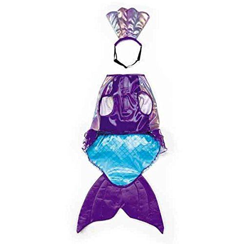 Disfraz Sirena para Perro Grande Azul Iridiscente miniatura 6