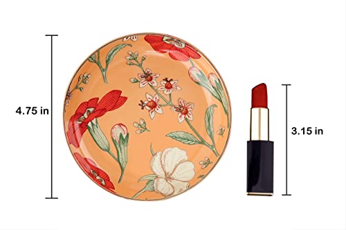 Goporcelain Jewelry Ring Dish Tray Boho Ceramic Decorative Trinket Dish Organizer For Rings Earrings Necklaces Bracelet Watch Keys Plate Small Round Ring Holder Gift For Women Engagement #TOP1