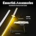 RENGENG Light Up Zenitsu Sword, 40 Inches Rechargeable Plastic Anime Replica with Belt & Stand, Original Texture Anime Sword