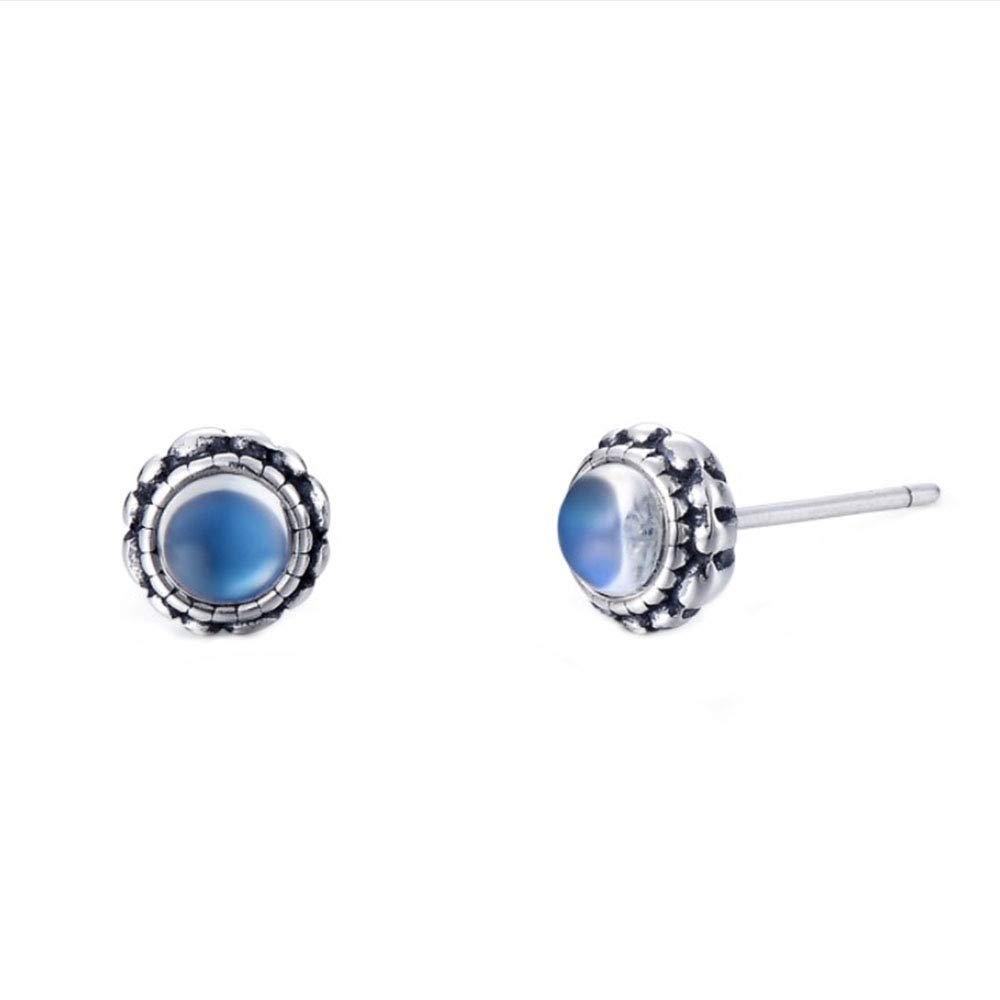 Pendientes de plata 925 hipoalergénicos con topacio azul para mujer 8