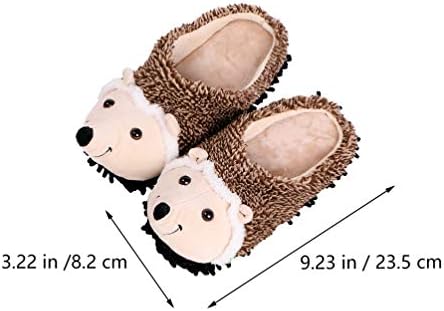 1 Pair Hedgehog Floor Slippers Womens House Shoes Plush Home Slides | Image 4