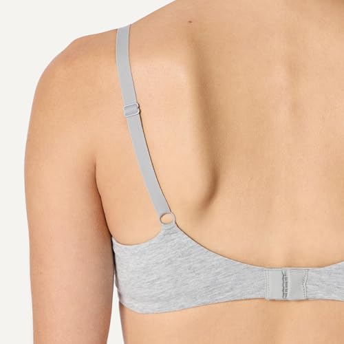 Image of Amazon Essentials Women's Cotton Jersey Lined Wired Plunge Push-Up Bra, Pack of 2