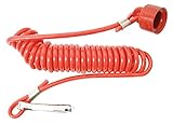 SPI Cap & Cord Switch for Snowmobile SKI-DOO All Models 1977-2003, Push Button, Pull Actuator, Red, Manual Operation