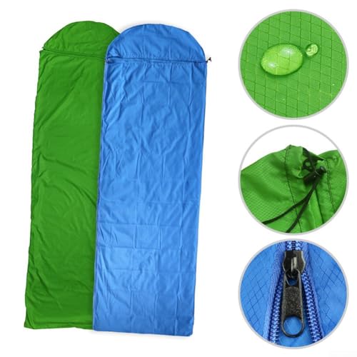 Bolsa bivvy impermeable ultraligera para camping y senderismo, funda portátil para bolsa de dormir, material nylon PU, compacta y plegable, color azul miniatura 6