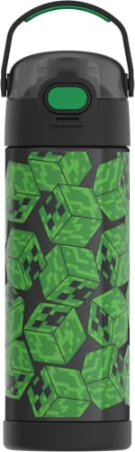 THERMOS FUNTAINER Water Bottle with Spout, 16oz, Minecraft...