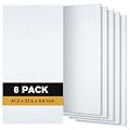 6 PCS Acoustic Panels, 47.2" x 23.6" Self-Adhesive Soundproof Wall Panels, High Density Noise Absorption Panels for Studio Wall, Home Office, Home Theater, Peel & Stick Sound Proof Foam Panels (White)
