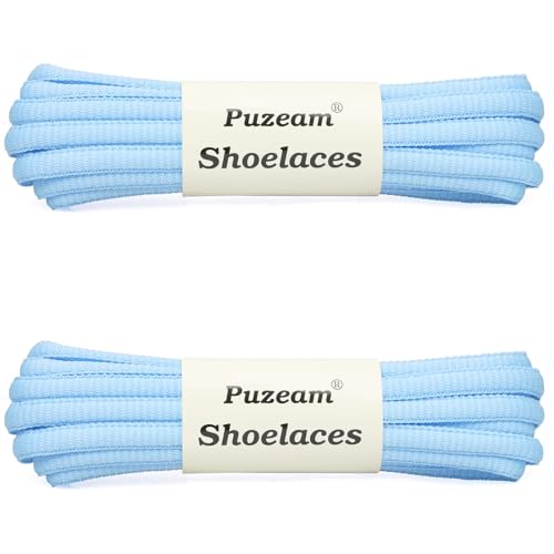 Image of 2 Pairs Oval Athletic Shoelaces 33 Colors 1 /4 inch Half Round Shoe Laces for Sneakers