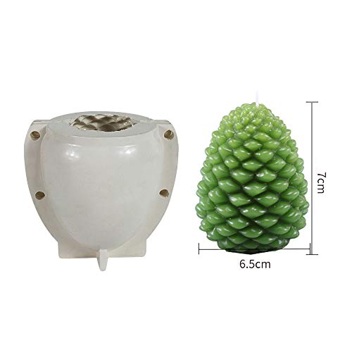 FUOBECIE Tannenzapfen-Kerzenform, zum Selbermachen, klassische Tannenzapfen-Kerzenform, langlebig, Gummi, Tannenzapfen… – Bild 3