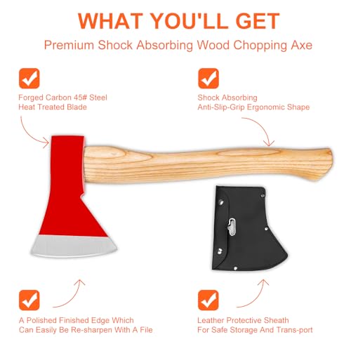 15-Chopping-Axe-with-Sheath-Small-Camping-Hatchet-Hand-Axe-for-Wood-Splitting-Outdoor-Bushcraft-Axe-Tools-for-Hiking-Gardening-with-Anti-Slip-Handle