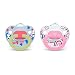NUK Glow-in-The-Dark Orthodontic Pacifiers, Girl, 6-18 Months, 2-Pack