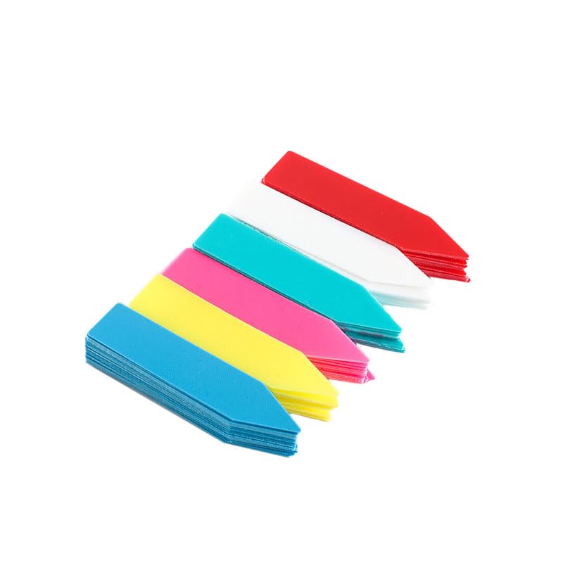 FamGift 防水 PVC 差し込みラベル 園芸植物用 一字形花札 6色 10cm 各20 全120枚入り 枚ガーデニング用ラベル差し指示札