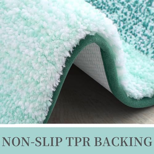 OLANLY Microfiber Toilet Mat U-Shaped Bath Mat, 20x24, Blackish Green by OLANLY - Used condition - Image 4