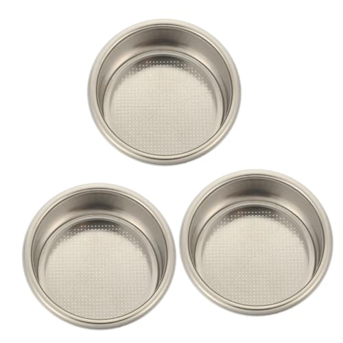 Housoutil 3pcs Stainless Steel Espresso Filter Basket Multi Strainer for Coffee Machines Reusable Design for Fine Coffee Powder Accessory