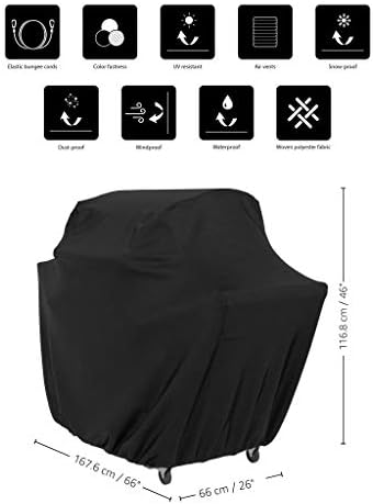 Amazon Basics Gas Grill Cover - Large, Black