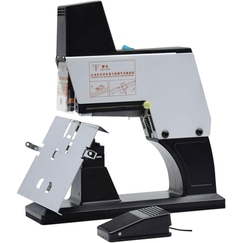 EORNYHQMY Máquina Automática De Encuadernación De Silla De Montar, Grapadora De Alta Resistencia, con Pedal, 9 Niveles De Ajuste, para Imprentas, Oficinas