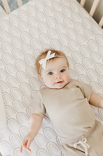 Image of Copper Pearl Premium Knit Baby Crib Sheets for Standard Mattresses, Breathable and Soft, Bliss